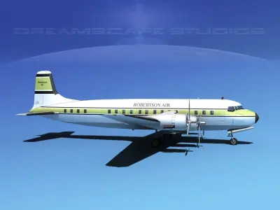 Douglas DC-7B Robertson Air Express 3D model