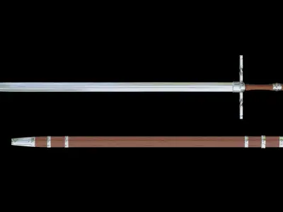 PBR Sword medieval 3D model