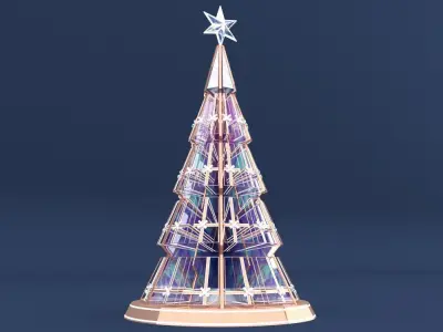 christmas trees 3D model
