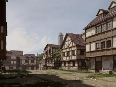 Medieval Houses 3D model