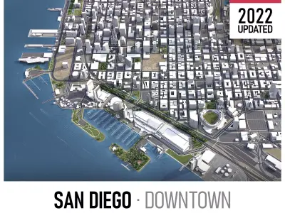 San Diego Low-poly 3D model