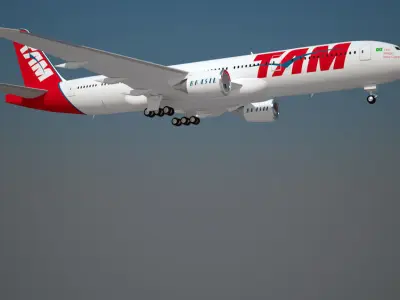 TAM Airlines 777 300 ER 3D model