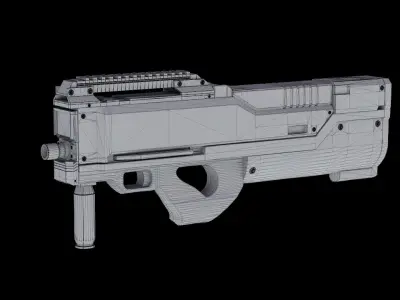 sci-fi gun Free 3D model