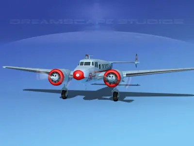 Lockheed L10 Electra Trans World 3D model