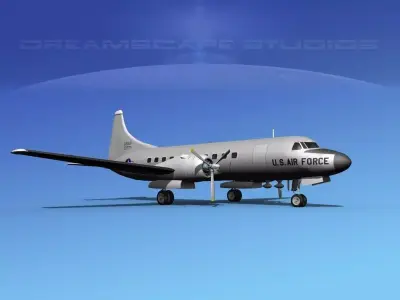 Convair C-131 US Air Force 3D model