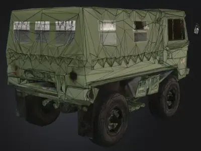 Military Vehicle Low-poly 3D model get