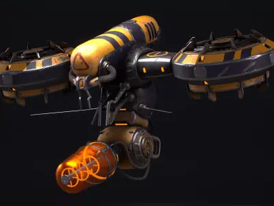 Next Generation Flash Bomb Drone Low-poly 3D model