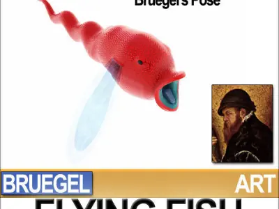 Bruegel Flying Fish Poser Daz Animation Stl 3D model