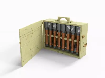 Grenade Case WW2 Low-poly 3D model