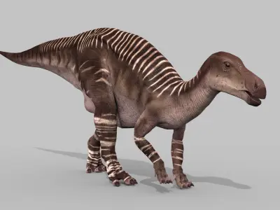 Iguanodon Lives 8K - 3d animated model 3D model