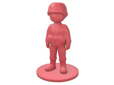 Plastic Soldier Toy v1 003 Low-poly 3D model