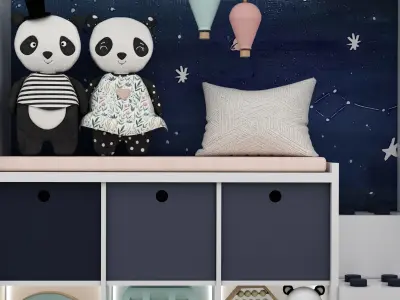 toys and furniture set  Low-poly 3D model