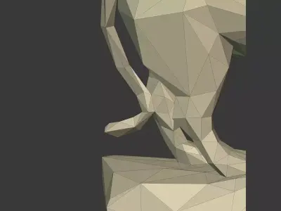 LowPoly Tiger Statue Ready for 3D Printing Free 3D model