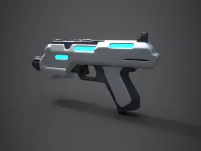 Futuristic Sci-Fi Pistol Free 3D model