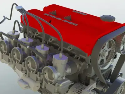 Mazda BPZE Engine 4 cylinder 16v mx5 3D model