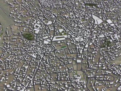 Ramallah - 3D City Model Low-poly 3D model
