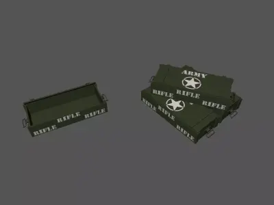 Army Military box Free low-poly 3D model