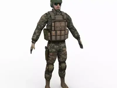 US Army Marine Desert 3D model