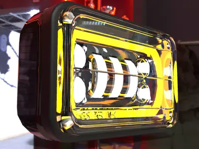 Faro Led Malibu 5 pulgadas Low-poly 3D model