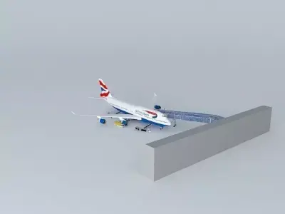 British Airways 747-400 Free 3D model