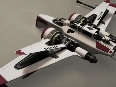 Star wars ARC-170 Starfighter ready for movie projects 3D model