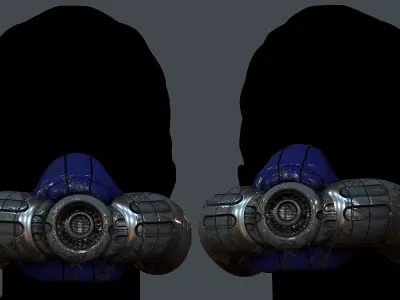 Gas mask helmet 3d model scifi Low-poly Low-poly 3D model Low-poly 3D model