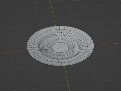 Low Poly Old Plate Free low-poly 3D model