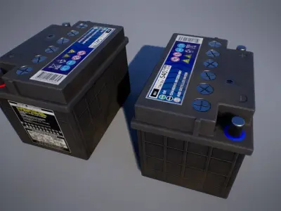 Car Battery Low-poly 3D model