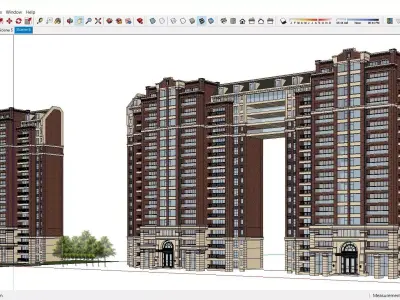 Sketchup Residential Complex N5 3D model