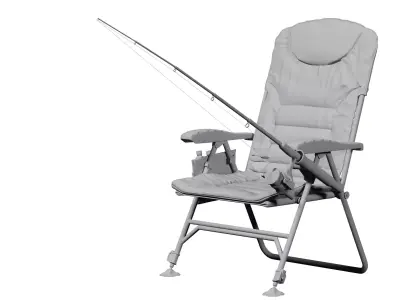 Camping Chair Low-poly 3D model