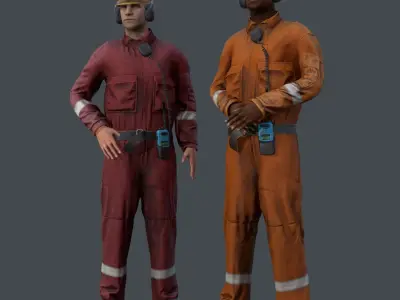 Real-time offshore worker 3D model