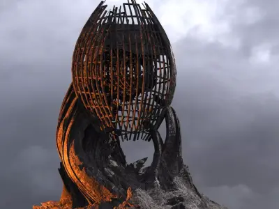 Dragon Egg Mountain shell 2 3D model