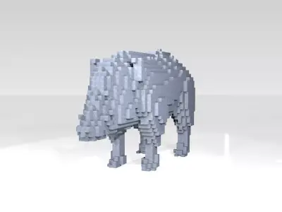 Wildboar Voxel 3D model