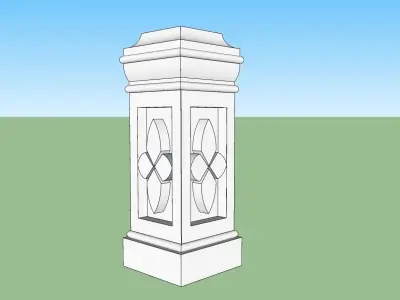 indian jodhpuri stone balester 3d modal Low-poly 3D model