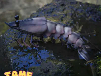 SHRIMP  TOY  TURTLE  PRINT IN PLACE  ANIMAL  FLEXY CUTE  3D model