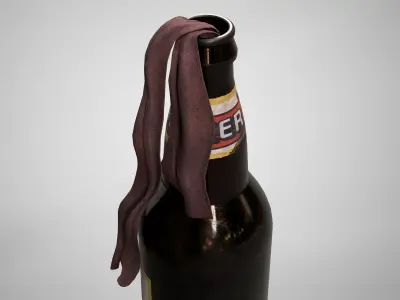 Molotov Cocktail Hand Grenade AAA Game Ready Low-poly 3D model