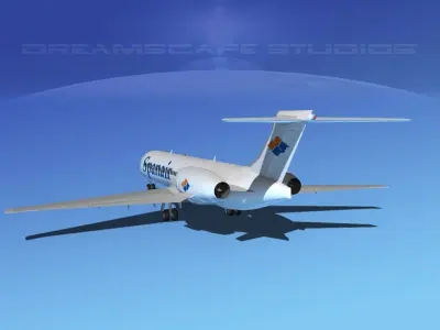 Boeing 717-200 Spanair 3D model