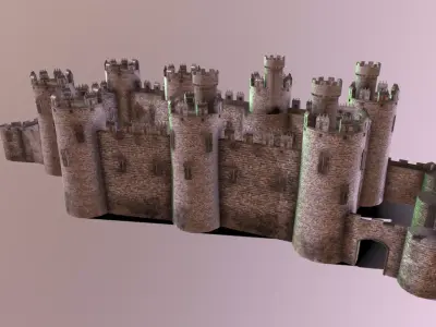 Medieval Castle Low-poly 3D model