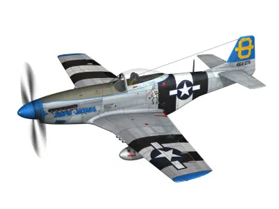 North American P-51D Mustang - Jumpin Jacques 3D model