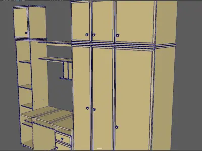 Furniture Set 3D Model Low Poly  Interior Assets Low-poly 3D model