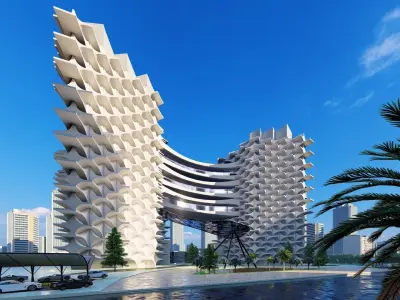 Skyscraper BUILDING 3D MODEL Low-poly 3D model