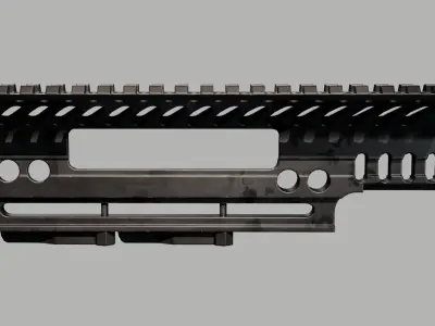 AK B-13n ZENIT CO Long Handguard Low-poly 3D model
