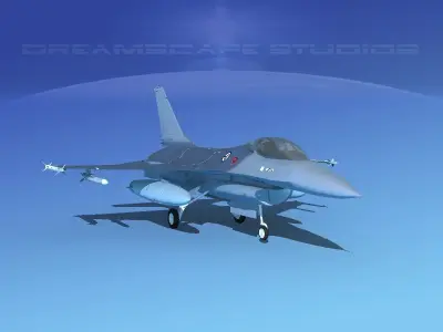 Gen Dyn F-16A Falcon V38 Norway 3D model