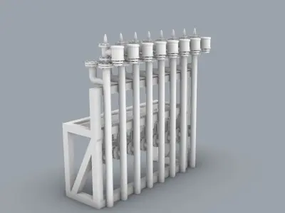 Pipeline Transport Part 1 Low-poly 3D model