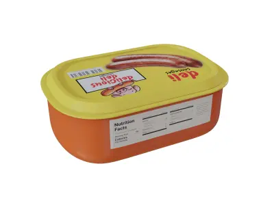 Deli Sausages Low-poly 3D model