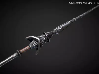 Royal Lance - Medieval dark fantasy weapon Low-poly 3D model