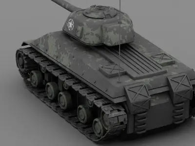 Military vehicle rigged 3D model
