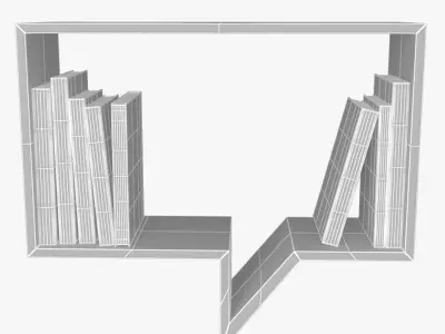 Bookshelf Comment Free 3D model