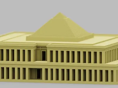 Voxel Egypt Pyramid Low-poly 3D model