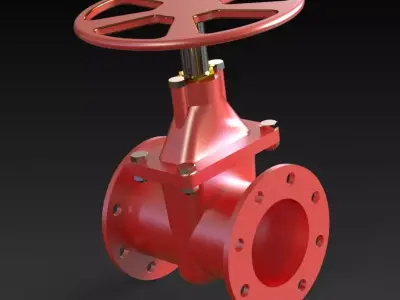 Valve gate Free 3D model